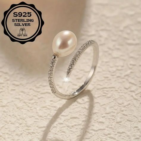 純銀淡水パールリング