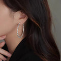 925银针碎银子耳环轻奢新款2024爆款耳钉女小众高级感耳饰