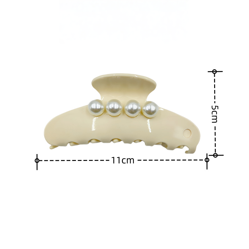 【フレンチレトロ】パールシャークヘアクリップ