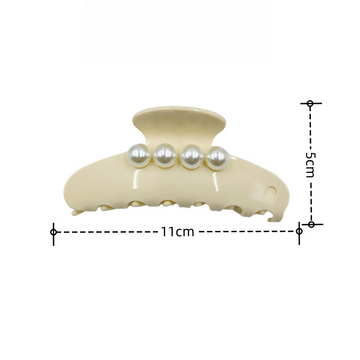 【フレンチレトロ】パールシャークヘアクリップ