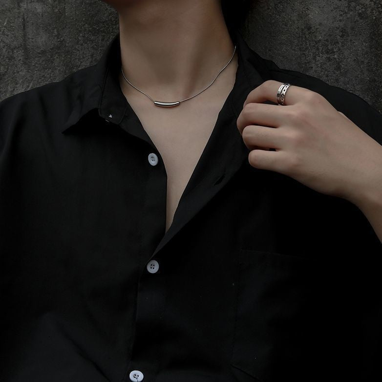 【韓国風ヒップホップ】チタンスチールユニセックスネックレス